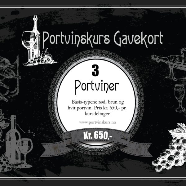 Gavekort – Kurs 3 Portviner
